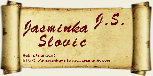 Jasminka Slović vizit kartica